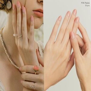 Ohora Semi Cured Gel Nail Strips Peach Latte And Be Pinkish